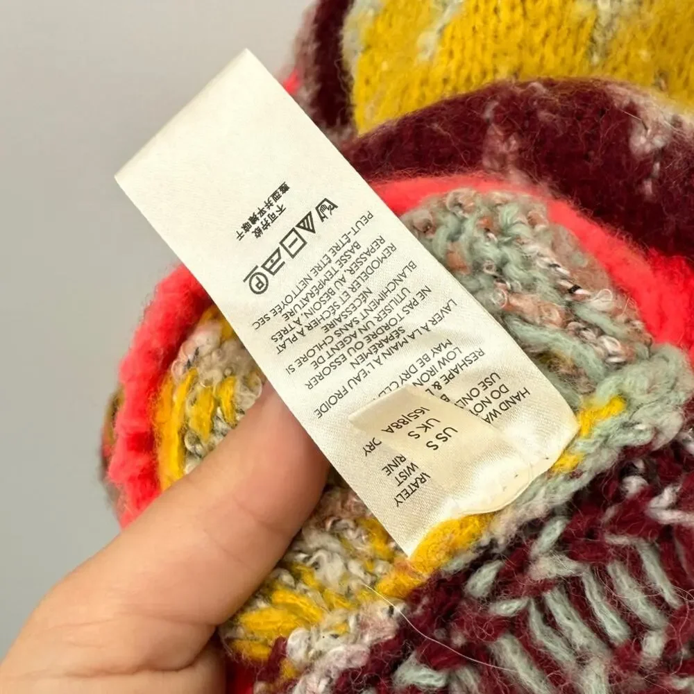 Free People RARE imagine colorful chunky knit sweater